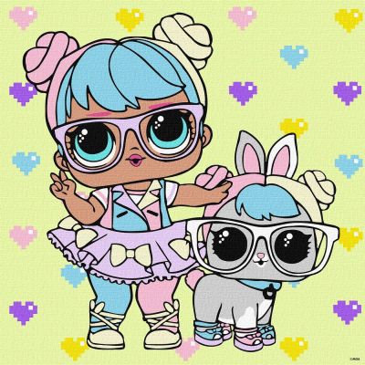 Картина за номерами Ідейка Lol Surprise TroopSurprise BonBon with HopHop 40 х 40 см (KHO6288)