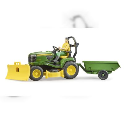 Cадовий трактор Bruder з причіпом та фігуркою садівника (62104)