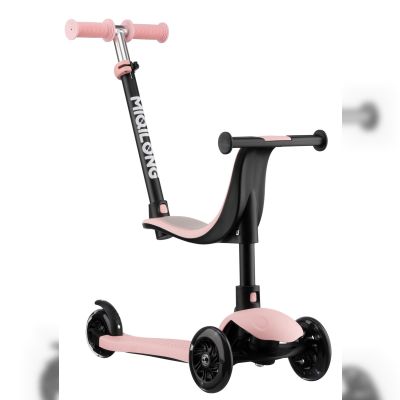 Самокат Miqilong Alamo 3 в 1 рожевий (ALAMO-125-PINK)