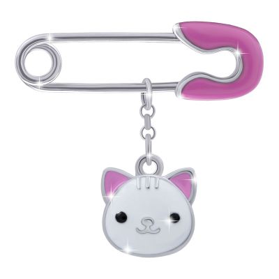 Булавка UmaUmi Котик з лапкою білий (0010000015836)