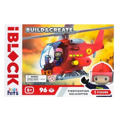 Конструктор IBLOCK Junior Kids hits Build & create Firefighting helicopter (KH43/001/2)