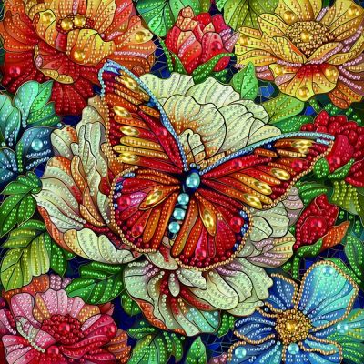 Алмазна мозаїка Brushme Кольоровий метелик (BH003)