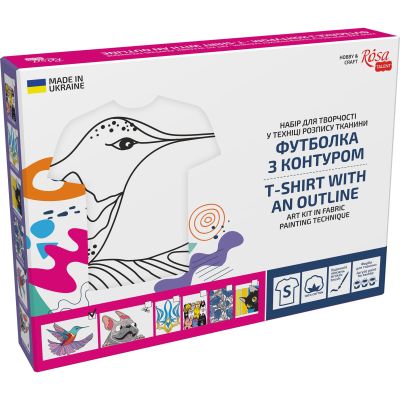 Набір для творчості Rosa Talent Футболка-розмальовка Колібрі (N0003802)