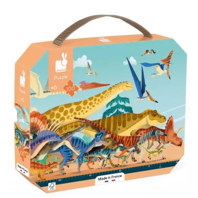Пазл Janod Динозаври панорамний 100 елементів (J05831)
