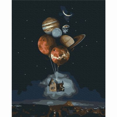 Картина за номерами Brushme Дім в стратосфері (BS41119)