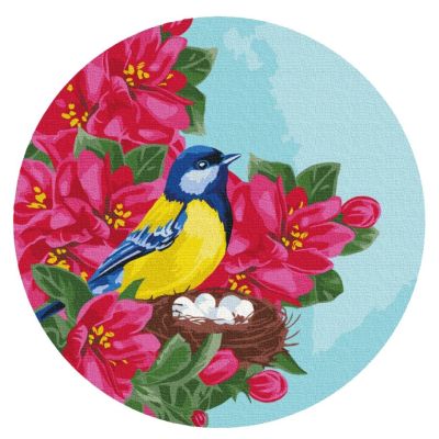 Картина за номерами Brushme Синиця в квітах (RC00013M)