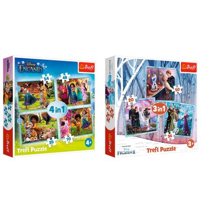 Набір пазлів Trefl Крижане серце 2 та Чарівний Енканто 4 в 1 в асортименті (34615/34853)