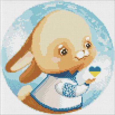 Алмазна мозаїка Ідейка Зайчик 30 х 30 см (AMC7879)