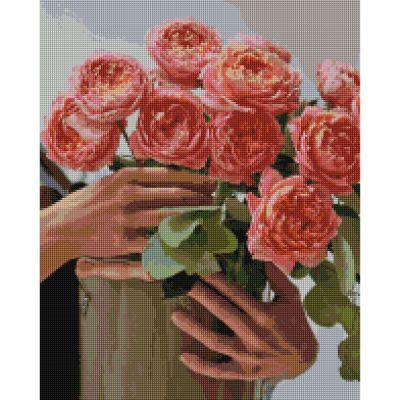Алмазна мозаїка Brushme Букет півонієвидних троянд (DBS1045)