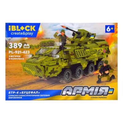 Конструктор IBLOCK БТР-4 Буцефал 389 деталей (PL-921-423)