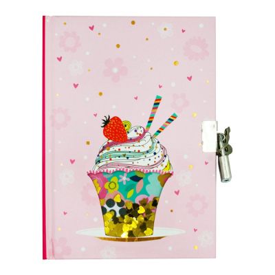 Блокнот Malevaro Молочний коктейль на замочку із віконцем 80 л (W361947)