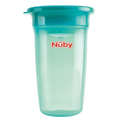 Чашка-непроливайка Nuby 360 з кришкою зелена (NV0414003grn)