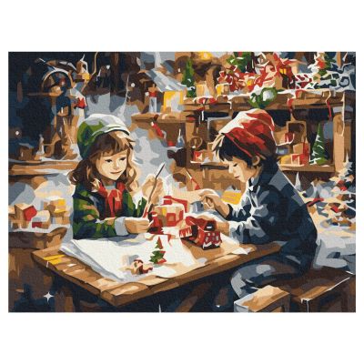 Картина за номерами Brushme Помічники Санти (RBS1018)