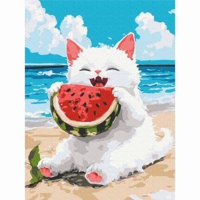 Картина за номерами Brushme Смачненький кавун 30х40 см (KBS0189)