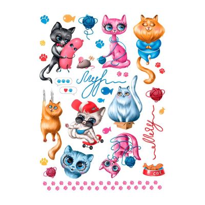 Набір тату для тіла Arley Sign Коти-бешкетники (1808)