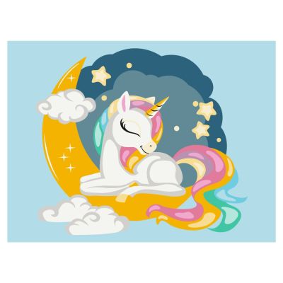 Картина за номерами Brushme Веселковий єдиноріг (KBS0105)