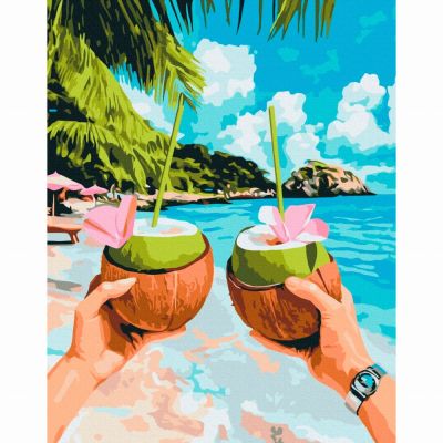 Картина за номерами Brushme Кокосова насолода 40х50 см (BS54318)