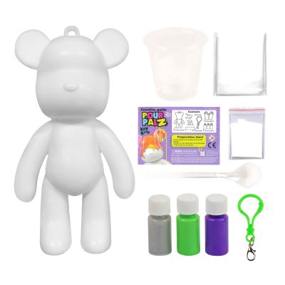 Набір для творчості Pour Palz Флюїд Арт Брелок Ведмедик зелений (GS-G08162/2)