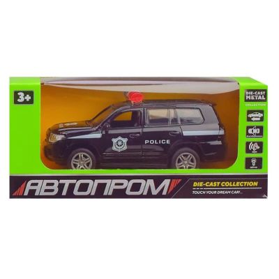 Автомодель Автопром Поліцейський позашляховик чорний 1:32 (A3241/3)