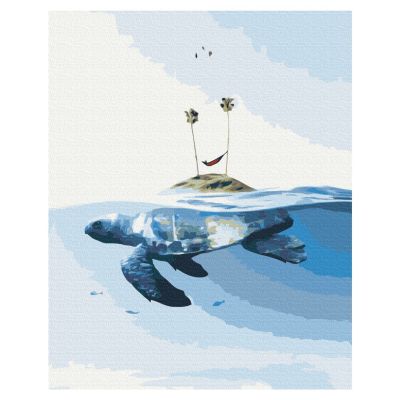 Картина за номерами Brushme Черепаший острів (BS38162)