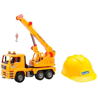 Ігровий набір Bruder Автокран Man та жовтий шолом (01973)