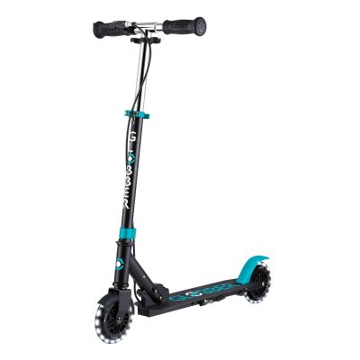 Самокат Globber Flow element junior lights чорно-бірюзовий з підсвічуванням (729-105)