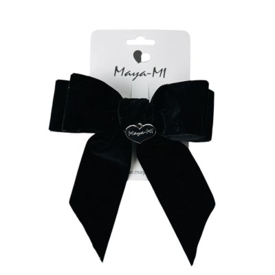 Заколка Мауа-МІ Оксамитовий бант Сердечко чорний (0199-0142-2)