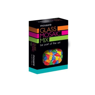 Набір скляної мозаїки Mosaaro Мозаїчний мікс блакитний зелений жовтий червоний помаранчевий (MA5003)