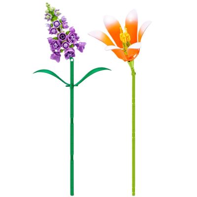 Конструктор MAX S1 Садові квіти Помаранчева та фіолетова квітка 232 деталі (83184GQ1/4)