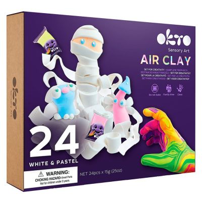 Набір для творчості OKTO Air clay White and pastel 24 кольори (20024)