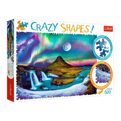 Пазли Trefl Crazy shapes Полярне сяйво над Ісландією 600 елементів (11114)