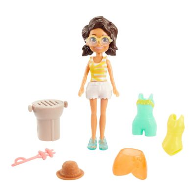 Набір Polly pocket Маленька модниця Шані в окулярах на пляжі (GDM01/GMF77)