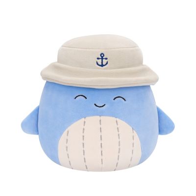 М'яка іграшка Squishmallows Синій кит Самір у панамі 19 см (SQCR06593)