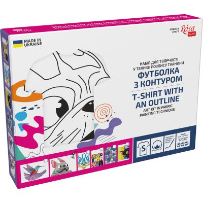 Набір для творчості Rosa Talent Футболка-розмальовка Мопс (N0003804)