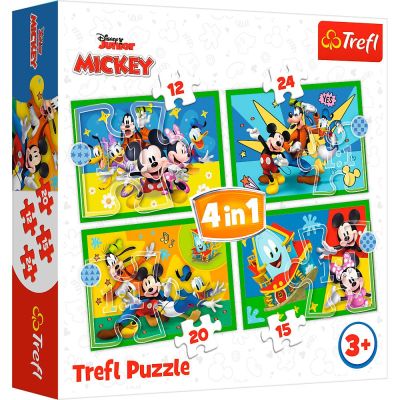Пазли Trefl Міккі Маус серед друзів 4 в 1 (34616)