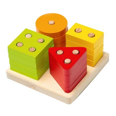 Дерев'яний конструктор Cubika Геометричний сортер LSG-3 (15344)