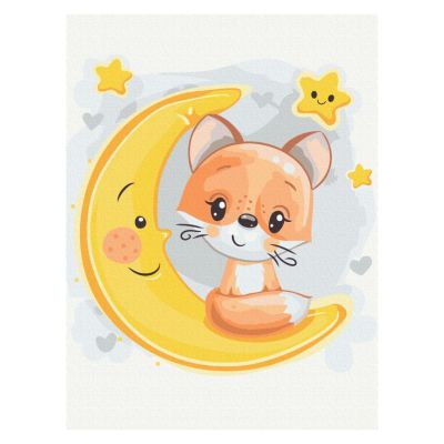 Картина за номерами Brushme Лисичка на місяці (KBS0108)