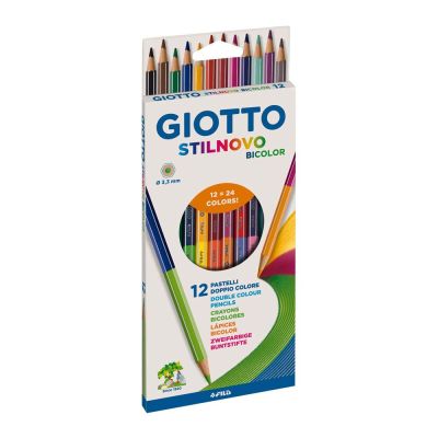 Олівці кольорові Fila Giotto Stilnovo двосторонні 12 штук (25690000)