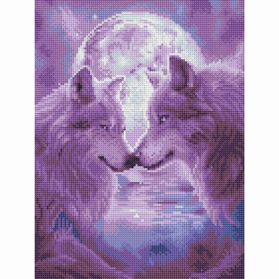 Алмазна мозаїка Brushme Вовки в місячному світлі (RDBS7019)