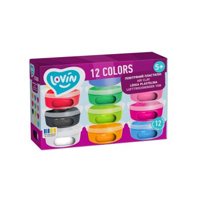 Набір для ліплення Lovin в стаканах 12 кольорів (70176)