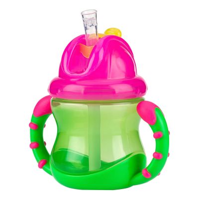 Поїльник Nuby Flip-It з трубочкою-непроливайкою зелений (NV0404002/NV0404002grn)