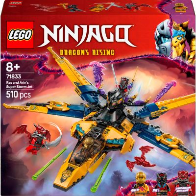 Конструктор LEGO NINJAGO Суперштормовий реактивний літак Рас та Арін (71833)