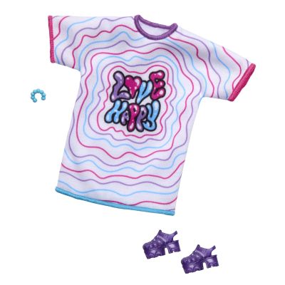 Набір одягу Barbie Сукня в полоску Love Happy (GWD96/HRH38)