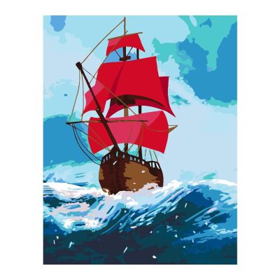 Картина за номерами Rosa Start Червоне вітрило 35 x 45 см (N00013566)