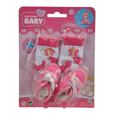 Аксесуари для пупса Simba Шкарпетки рожеві з метеликами (5560844/5560844-2)