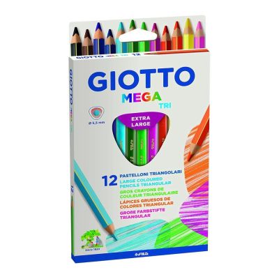 Олівці кольорові Fila Giotto Mega tri 12 кольорів (220600)