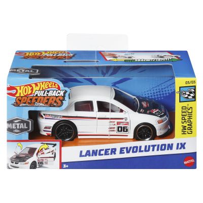 ​Автомодель Hot Wheels Pull-back speeders Lancer Evolution IX (HPR70/14)