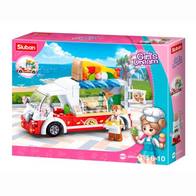 Конструктор Sluban Girls Dream Трек з піцою 156 деталей (M38-B0993D)