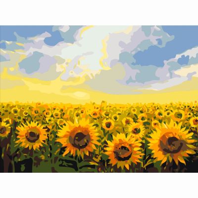 Картина за номерами Brushme Поле соняшників (RBS135)