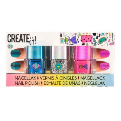 Набір дитячих лаків для нігтів Create It! Русалонька 3 шт (84134)